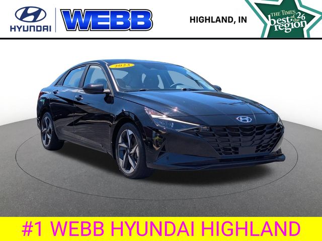 Onyx Black 2023 Hyundai Elantra Sedan Front-Wheel Drive Continuously Variable Transmission