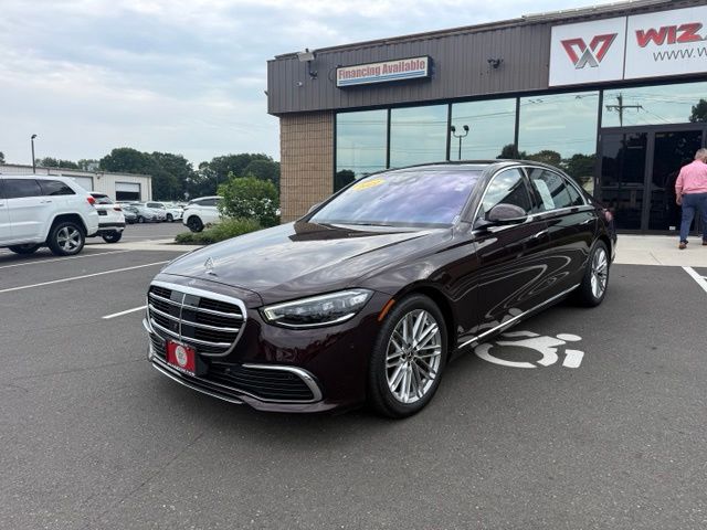 Red Metallic 2021 Mercedes-Benz S-Class Sedan All-Wheel Drive 9-Speed Automatic