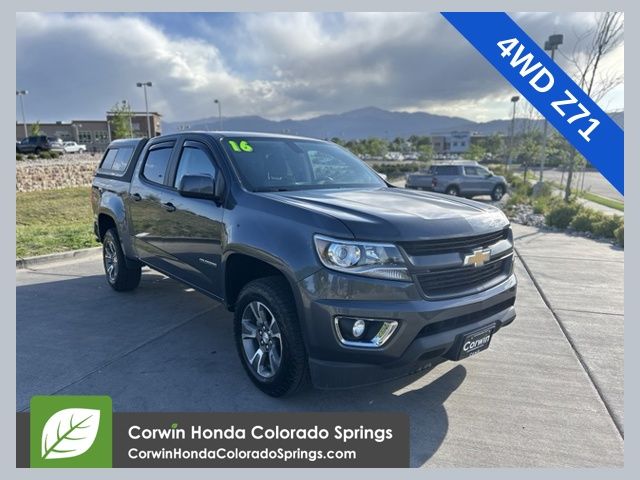 Cyber Gray Metallic 2016 Chevrolet Colorado Z71 Crew Cab 4WD Pickup Truck Four-Wheel Drive 6-Speed Automatic