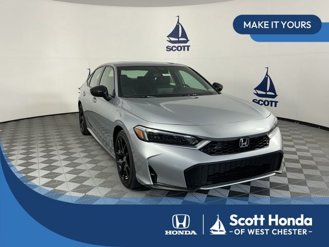 Solar Silver Metallic 2026 Honda Civic Hybrid Sedan Front-Wheel Drive Continuously Variable Transmission