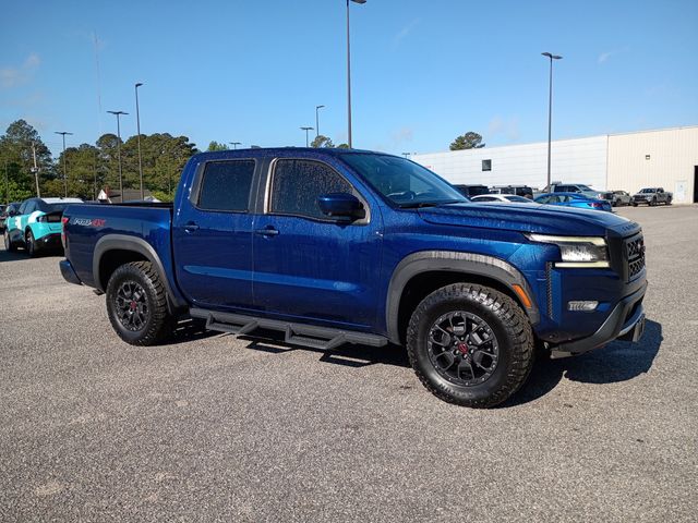 Deep Blue Pearl 2022 Nissan Frontier Pickup Truck Four-Wheel Drive 9-Speed Automatic