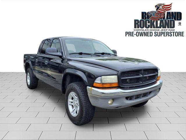 Black 2004 Dodge Dakota SLT Quad Cab 4WD Pickup Truck Four-Wheel Drive 5-Speed Automatic