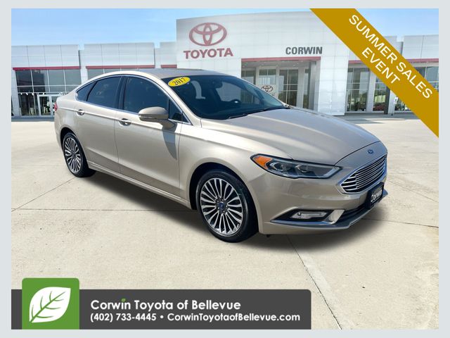White Gold 2017 Ford Fusion Sedan Front-Wheel Drive 6-Speed Automatic