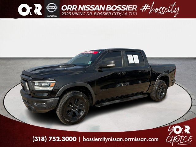 Diamond Black Crystal Pearlcoat 2021 RAM 1500 Rebel Crew Cab 4WD Pickup Truck Four-Wheel Drive 8-Speed Automatic