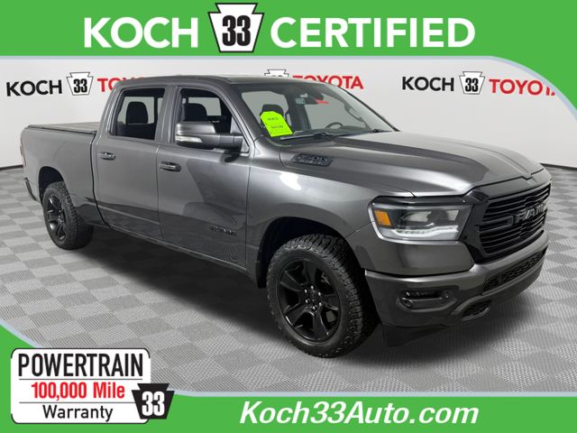 Gray (Granite Crystal Metallic Clearcoat) 2020 RAM 1500 Pickup Truck Four-Wheel Drive 8-Speed Automatic
