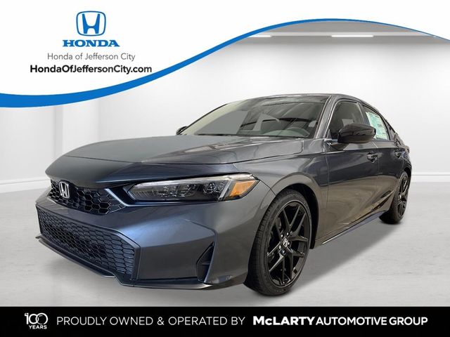 Meteorite Gray Metallic 2026 Honda Civic Hatchback Hatchback Front-Wheel Drive Continuously Variable Transmission