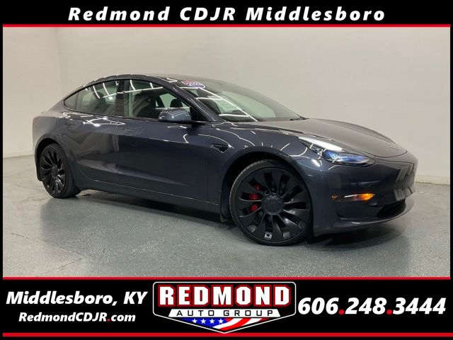 Midnight Silver Metallic 2023 Tesla Model 3 Performance AWD Sedan All-Wheel Drive 1-Speed Automatic