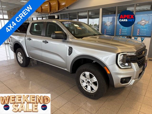 Silver Metallic 2024 Ford Ranger Pickup Truck Four-Wheel Drive Automatic