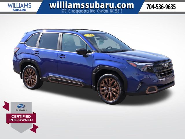Sapphire Blue Pearl 2025 Subaru Forester SUV / Crossover All-Wheel Drive 8-Speed CVT