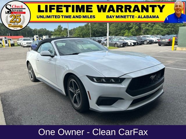 Oxford White 2024 Ford Mustang Convertible Rear-Wheel Drive Automatic