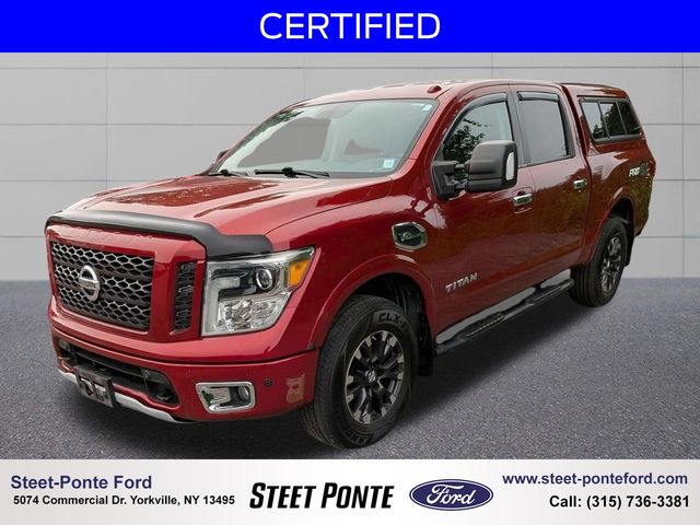 Cayenne Red 2017 Nissan Titan Pickup Truck Four-Wheel Drive 7-Speed Automatic
