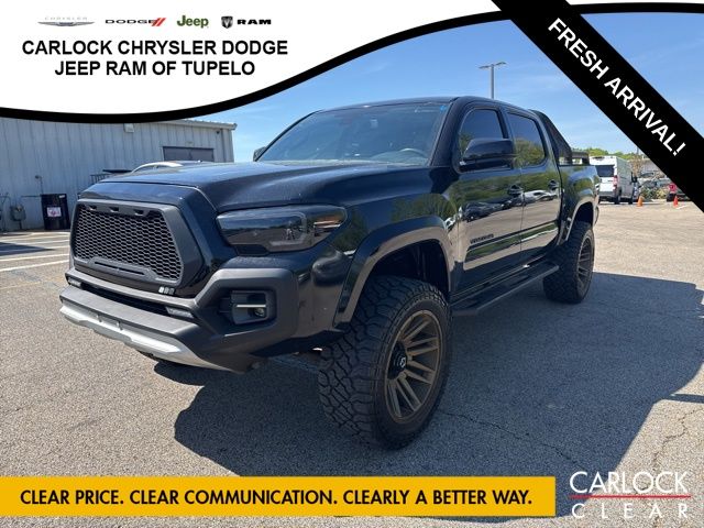 Midnight Black Metallic 2021 Toyota Tacoma SR5 V6 Double Cab 4WD Pickup Truck Four-Wheel Drive 6-Speed Automatic