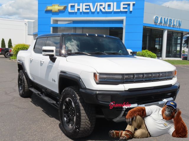 Interstellar White 2024 GMC Hummer EV Pickup 3X Crew Cab AWD Pickup Truck All-Wheel Drive 1-Speed Automatic