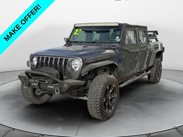 Gray (Granite Crystal Metallic Clearcoat) 2023 Jeep Gladiator Sport Crew Cab 4WD Pickup Truck Four-Wheel Drive 8-Speed Automatic