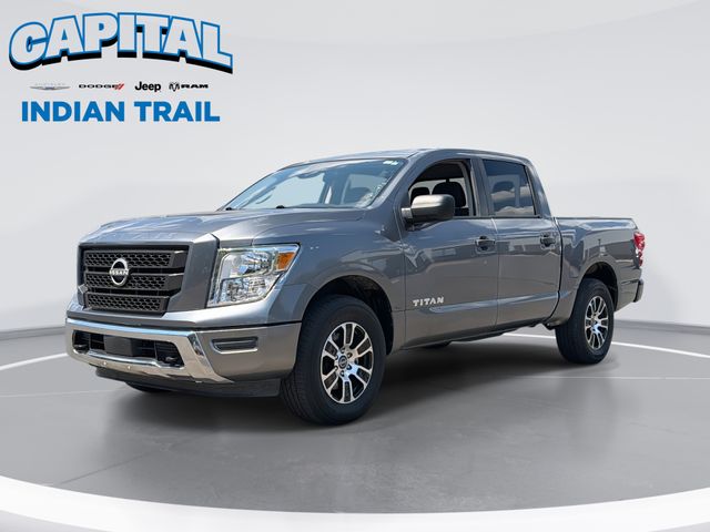 Gray (Gun Metallic) 2024 Nissan Titan Pickup Truck Four-Wheel Drive 9-Speed Automatic