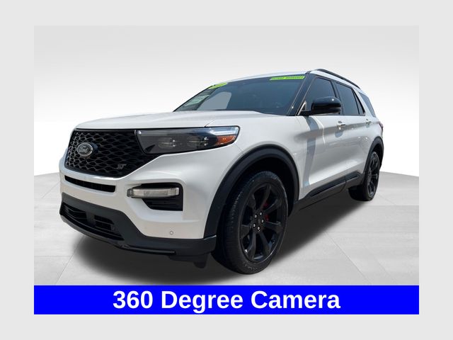 White Metallic 2023 Ford Explorer SUV / Crossover All-Wheel Drive Automatic