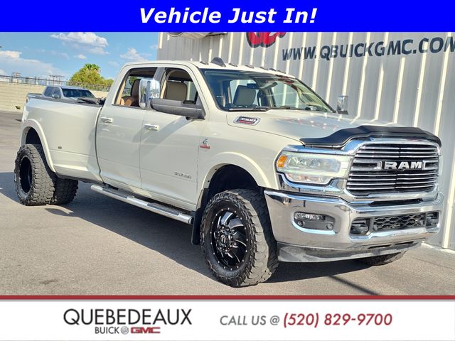 Pearl White 2019 RAM 3500 Pickup Truck Four-Wheel Drive 6-Speed Automatic
