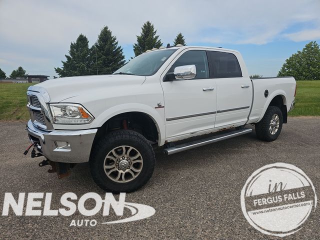 Bright White Clearcoat 2015 RAM 2500 Laramie Crew Cab 4WD Pickup Truck Four-Wheel Drive 6-Speed Automatic