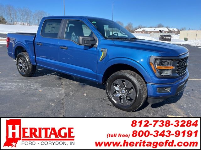 Blue Metallic 2025 Ford F-150 STX 4dr SuperCrew 4WD Pickup Truck Four-Wheel Drive Automatic
