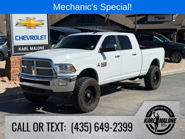 Bright White Clearcoat 2013 RAM 2500 Laramie Mega Cab 4WD Pickup Truck Four-Wheel Drive 6-Speed Automatic