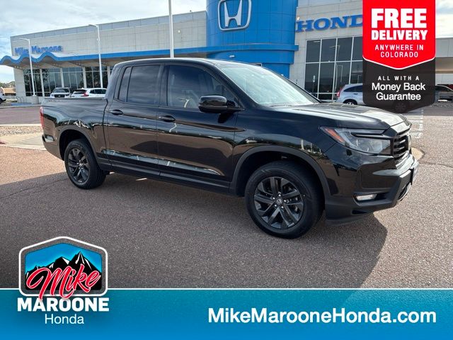 Black 2023 Honda Ridgeline Pickup Truck All-Wheel Drive 9-Speed Automatic