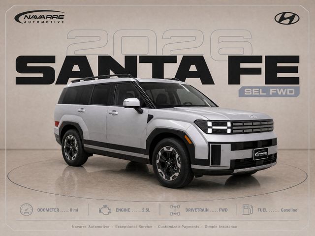 Shimmering Silver 2026 Hyundai Santa Fe SUV / Crossover Front-Wheel Drive 8-Speed Automatic