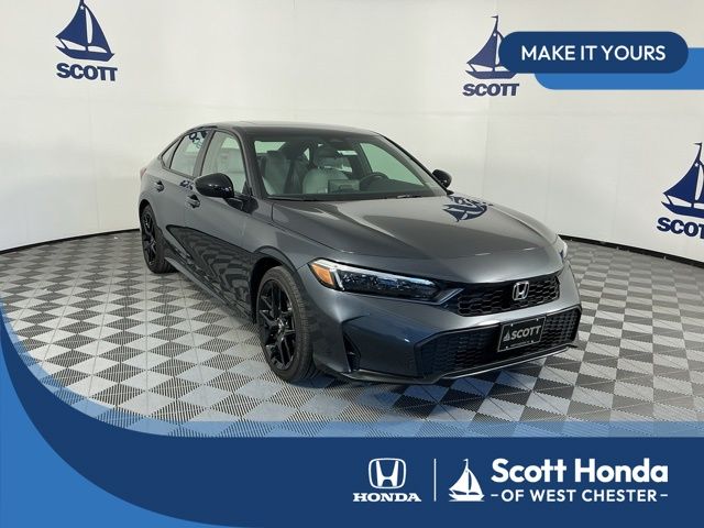 Meteorite Gray Metallic 2026 Honda Civic Hybrid Sport Sedan FWD Sedan Front-Wheel Drive Continuously Variable Transmission