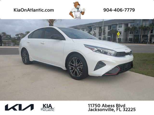 Snow White Pearl 2023 Kia Forte GT-Line FWD Sedan Front-Wheel Drive Continuously Variable Transmission