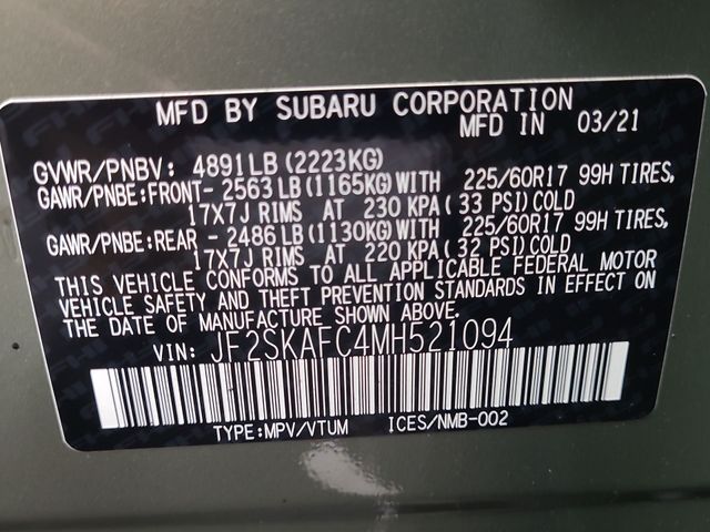2021 – Subaru – Forester