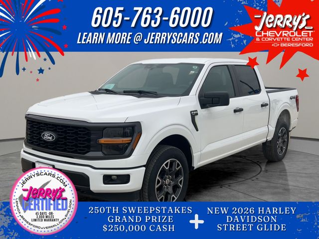 Oxford White 2024 Ford F-150 STX 4dr SuperCrew 4WD Pickup Truck Four-Wheel Drive Automatic