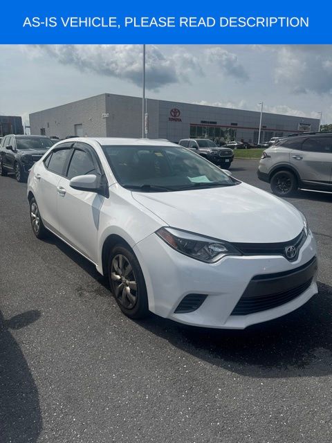 Super White 2015 Toyota Corolla Sedan Front-Wheel Drive Continuously Variable Transmission