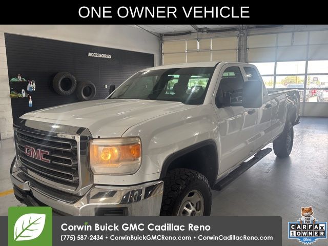 Summit White 2015 GMC Sierra 2500HD Base Double Cab SB 4WD Pickup Truck Four-Wheel Drive 6-Speed Automatic Overdrive