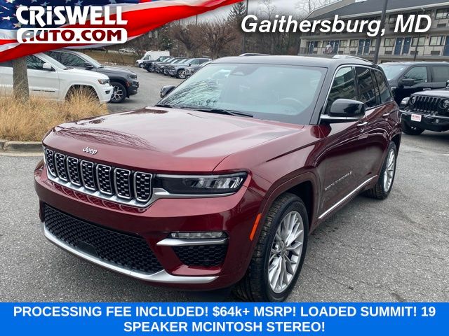 Velvet Red Pearlcoat 2022 Jeep Grand Cherokee Summit 4WD SUV / Crossover Four-Wheel Drive 8-Speed Automatic