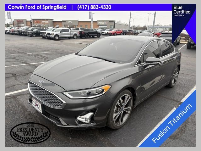Gray (Magnetic Metallic) 2019 Ford Fusion Titanium AWD Sedan All-Wheel Drive 6-Speed Automatic