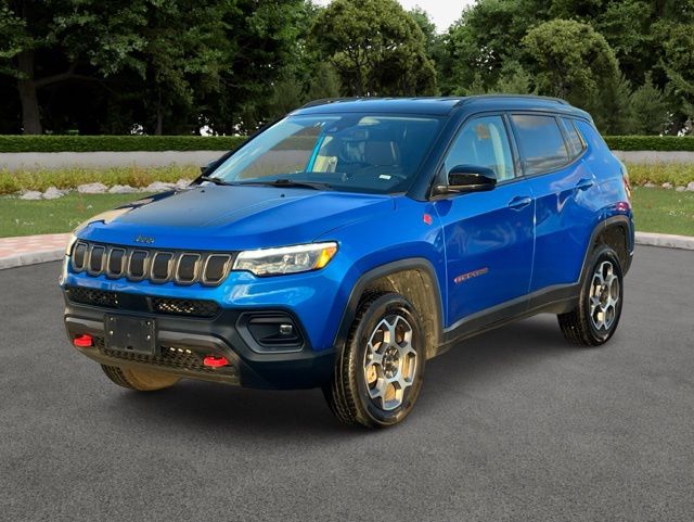 Laser Blue Pearlcoat 2022 Jeep Compass Trailhawk 4WD SUV / Crossover Four-Wheel Drive 9-Speed Automatic