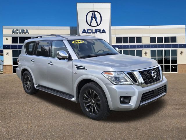 Brilliant Silver Metallic 2019 Nissan Armada Platinum RWD SUV / Crossover 4X2 7-Speed Automatic