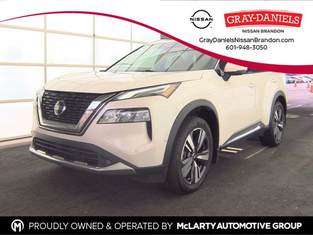 Pearl White Tricoat 2021 Nissan Rogue Platinum FWD SUV / Crossover Front-Wheel Drive Continuously Variable Transmission