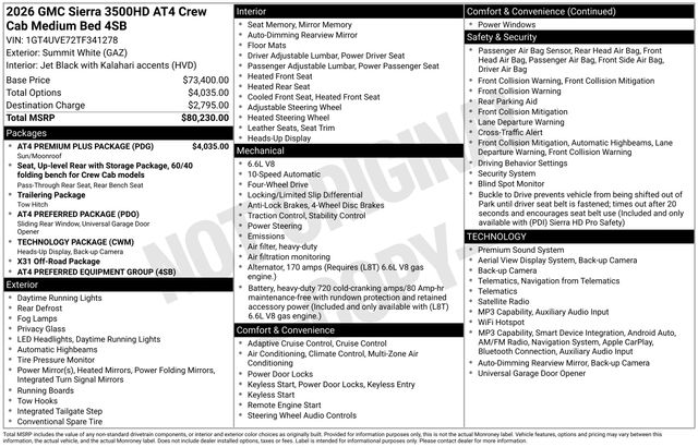 2026 GMC Sierra 3500HD AT4 - Image 4