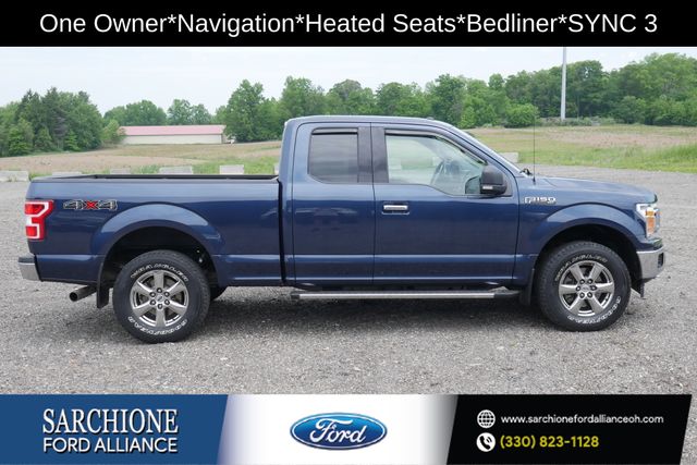 Blue 2018 Ford F-150 XLT SuperCab 4WD Pickup Truck Four-Wheel Drive Automatic