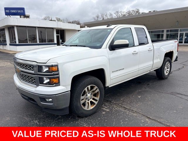 Summit White 2015 Chevrolet Silverado 1500 LT Double Cab 4WD Pickup Truck Four-Wheel Drive 6-Speed Automatic Overdrive