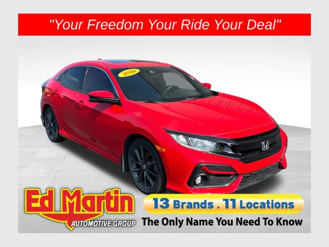Red 2020 Honda Civic Hatchback Hatchback Front-Wheel Drive Continuously Variable Transmission