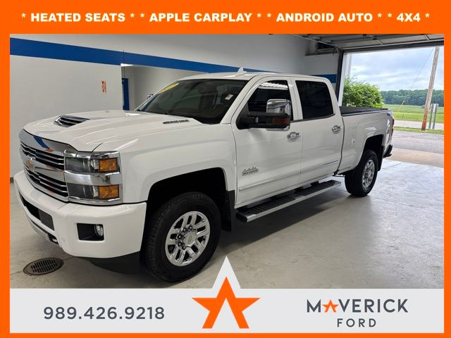 Summit White 2017 Chevrolet Silverado 3500HD High Country Crew Cab 4WD Pickup Truck Four-Wheel Drive 6-Speed Automatic