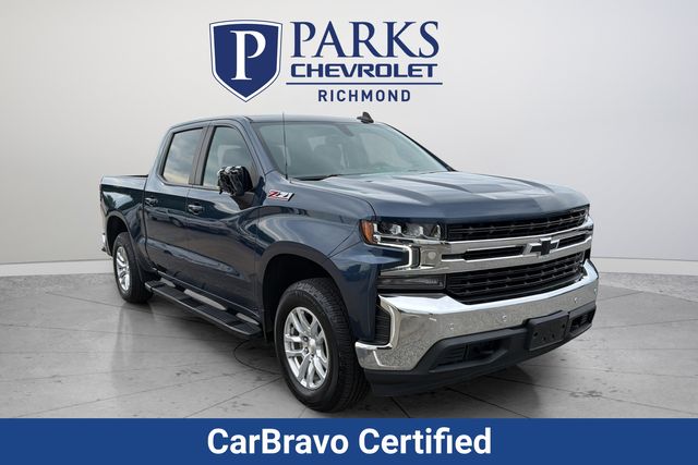 Blue Metallic 2021 Chevrolet Silverado 1500 Pickup Truck Four-Wheel Drive 8-Speed Automatic