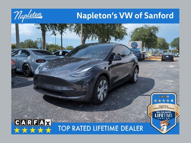 Gray 2025 Tesla Model Y SUV / Crossover Rear-Wheel Drive 1-Speed Automatic