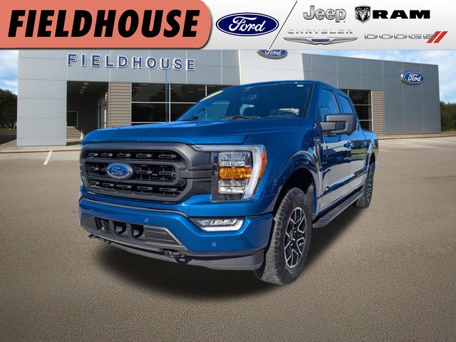 Blue Metallic 2023 Ford F-150 XLT SuperCrew 4WD Pickup Truck Four-Wheel Drive Automatic