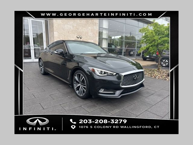 Midnight Black 2022 INFINITI Q60 3.0T Luxe AWD Coupe All-Wheel Drive 7-Speed Automatic
