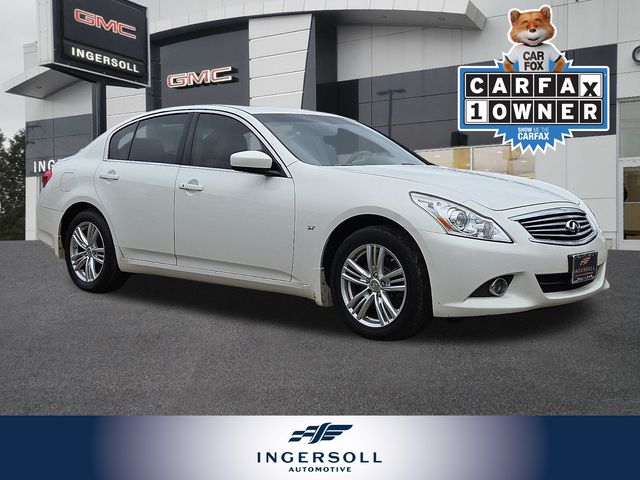 Moonlight White 2015 INFINITI Q40 3.7 AWD Sedan All-Wheel Drive 7-Speed Automatic