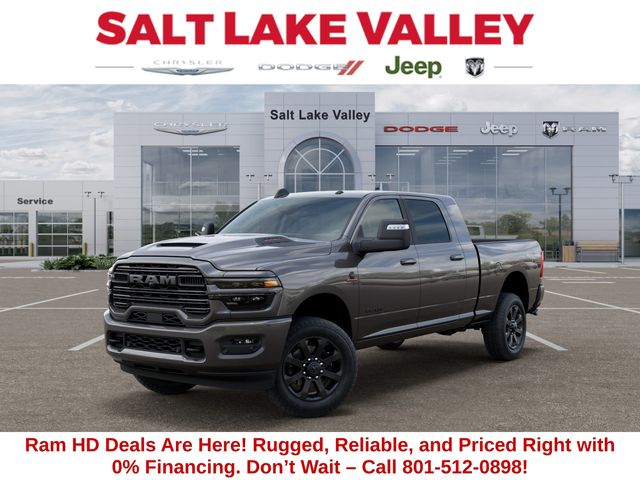 Gray (Granite Crystal Metallic Clearcoat) 2026 RAM 3500 Laramie Mega Cab 4WD Pickup Truck Four-Wheel Drive 8-Speed Automatic