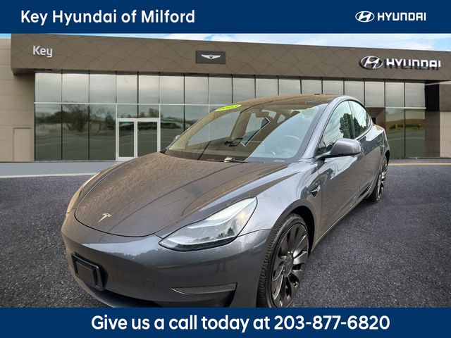 Gray 2023 Tesla Model 3 Sedan All-Wheel Drive 1-Speed Automatic