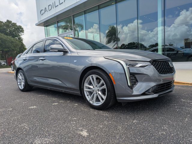 Gray (Satin Steel Metallic) 2022 Cadillac CT4 Luxury RWD Sedan Rear-Wheel Drive 8-Speed Automatic